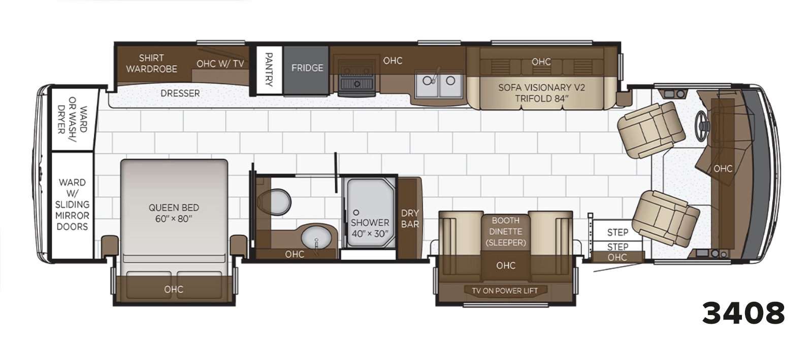 2023 Bay Star 3408 Floor Plan