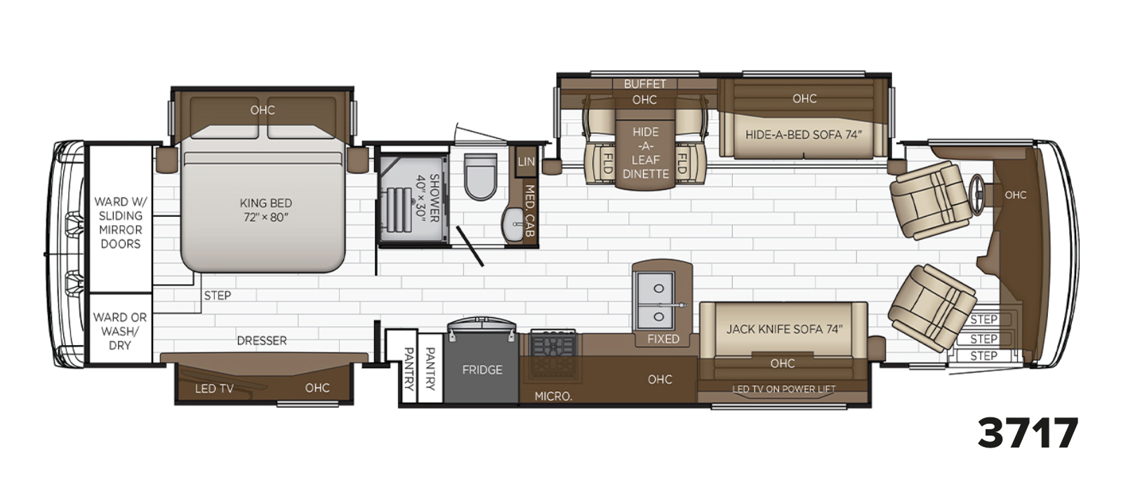 2023 Dutch Star 3717 Floor Plan