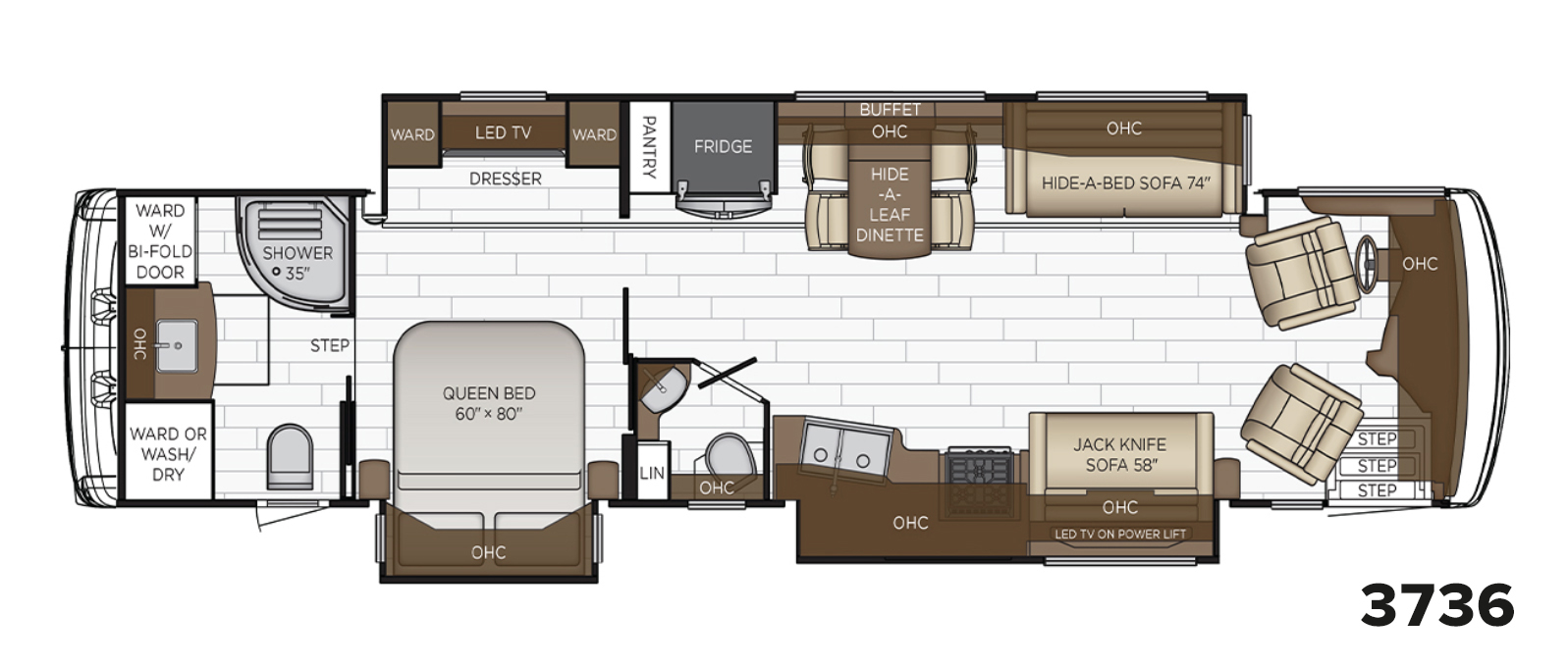 2023 Dutch Star 3736 Floor Plan